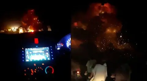 صحنه ای عجیب از برخورد موشک هندی در کنار تماشاچیان پاکستانی + ویدئو