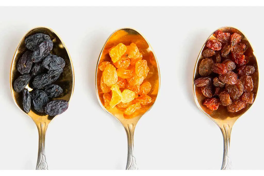 انواع کشمش را بشناسید ؛ فرق کشمش تیزابی و آفتابی 