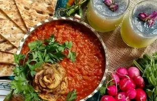 طرز تهیه خوراک خاویار بادمجان مجلسی با کمترین روغن