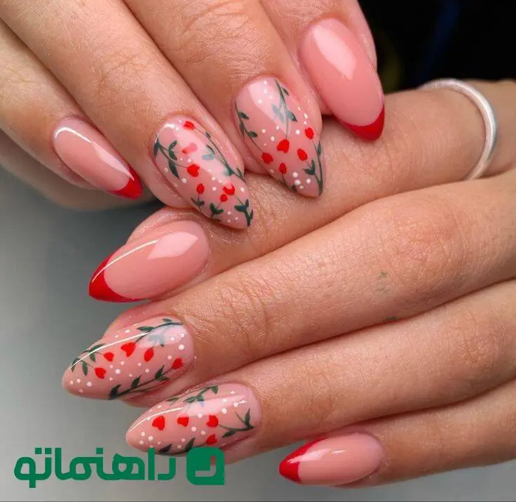 مدل ناخن بهار ۱۴۰۴؛ ۵ مدل ناخن بادامی کوتاه با طراحی‌های رنگارنگ ترند!