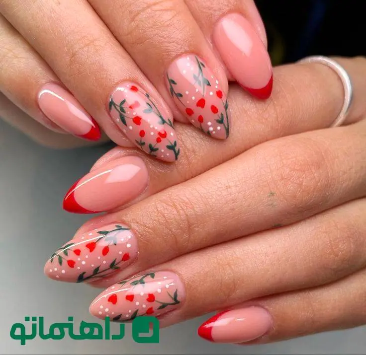 مدل ناخن بهار ۱۴۰۴؛ ۵ مدل ناخن بادامی کوتاه با طراحی‌های رنگارنگ ترند!