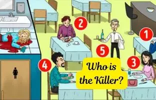 تست هوش IQ: آیا می توانید در عرض 15 ثانیه قاتل زن در رستوران را تشخیص دهید؟