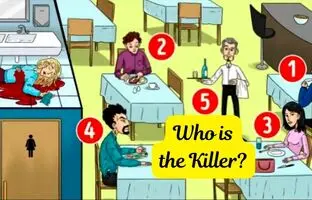 تست هوش IQ: آیا می توانید در عرض 15 ثانیه قاتل زن در رستوران را تشخیص دهید؟