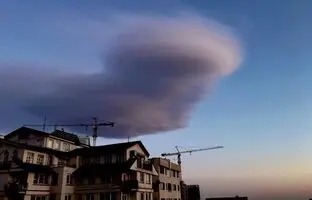 (تصویر) ابر عجیب آسمان دیروز تهران