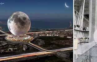 (تصاویر) یک طرح مهندسی شگفت انگیز؛ دبی با 5 میلیارد دلار ماه را به زمین می آورد!