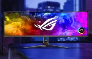 ایسوس از یک مانیتور گیمینگ OLED فوق‌عریض 49 اینچی رونمایی کرد