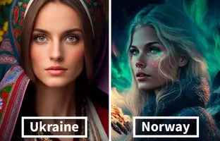 (تصاویر) تصور هوش مصنوعی از زیبایی زنان ایران و جهان!