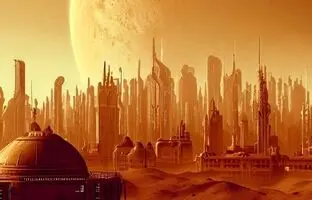 (تصاویر) شهر جدید تهران در سال 4023 میلادی روی کره مریخ از نگاه هوش مصنوعی