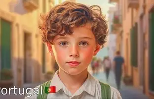 (ویدئو) تصویر سازی هوش مصنوعی از پسر بچه های کشورهای مختلف جهان