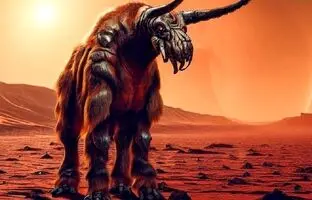 (تصاویر) تصویر سازی هوش مصنوعی از حیوانات زمین در مریخ در 100 هزار سال بعد!