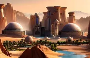 تصویرسازی شگفت‌انگیز هوش مصنوعی از «کویر لوت» در هزار سال آینده!