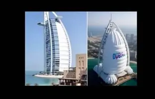 (تصاویر) اگر نمادهای شهر دبی بادکنکی بودند!
