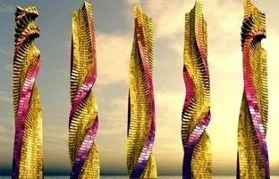 (ویدئو) طراحی شگفت انگیز جالب برج گردان دبی
