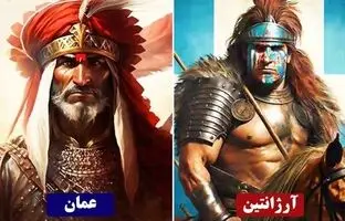 (ویدئو) جنگجویان کشورها به روایت هوش مصنوعی