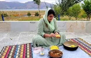 (ویدئو) پخت دیدنی کوفته عربی با گوشت گاو به سبک دختر جوان و مشهور کردستانی