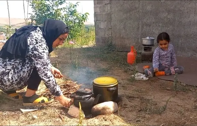 (ویدئو) پخت لوبیاپلو و خاگینه به سبک بانوی روستایی اهل آذربایجان شرقی