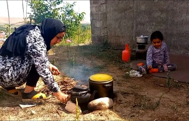 (ویدئو) پخت لوبیاپلو و خاگینه به سبک بانوی روستایی اهل آذربایجان شرقی