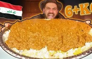 (ویدئو) غذا خوردن با صدا؛ چالش خوردن 6 کیلوگرم قیمه نجفی توسط جوان مشهور عراقی