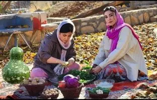 (ویدئو) پخت مرغ و بادمجان کبابی و غذاهای محلی توسط مادر و دختران روستایی کردستانی