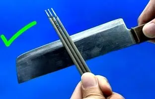 (ویدئو) با این روش راحت و شگفت انگیز چاقو را مثل تیغ جراحی در سه دقیقه تیز کنید