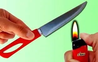(ویدئو) چگونه چاقو را در یک دقیقه تیز کنیم؟