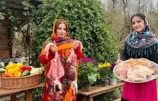 (ویدئو) کباب کردن دل و جگر و سیرابی توسط دو بانوی جوان روستایی گیلانی