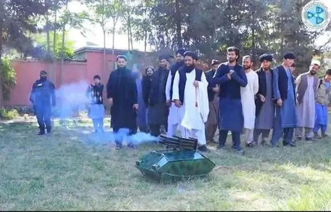 (ویدئو) رونمایی طالبان از یک مینی تانک عجیب