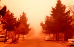 (ویدئو) طوفان مهیب گرد و خاک در شهرستان‌های سرخس