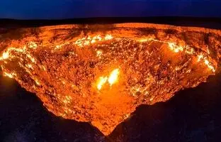 (ویدئو) رازهایی از دروازه جهنم؛ ترسناک ترین گودال شعله ور در جهان