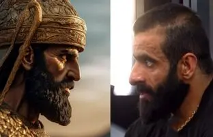 (تصویر) بازسازی چهره کوروش کبیر توسط هوش مصنوعی و شباهت عجیبش به هادی چوپان