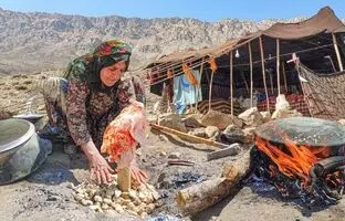 (ویدئو) کباب کردن مرغ زیر قابلمه به سبک بانوی خوش سلیقه عشایر ایرانی