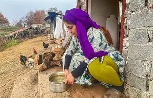 (ویدئو) پخت یک غذای سنتی با مرغ توسط یک بانوی خوش سلیقه روستایی مازندرانی