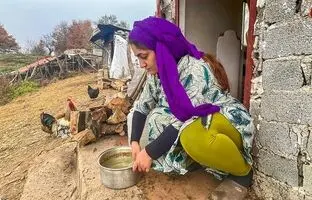 (ویدئو) پخت یک غذای سنتی با مرغ توسط یک بانوی خوش سلیقه روستایی مازندرانی