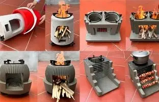 (ویدئو) 5 روش برتر برای ساخت اجاق هیزمی بسیار ساده با استفاده از سیمان