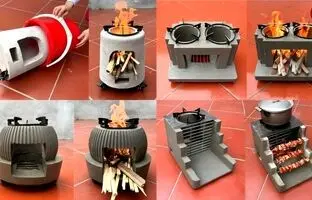 (ویدئو) 5 روش برتر برای ساخت اجاق هیزمی بسیار ساده با استفاده از سیمان