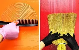 (ویدئو) 23 ایده خلاقانه برای نقاشی کردن دیوار با استفاده از چیزهای معمولی