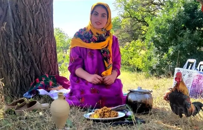 (ویدئو) پخت متفاوت و دیدنی لوبیا پلو به سبک یک بانوی روستایی ایرانی