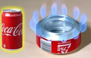 (ویدئو) خیلی ساده با قوطی نوشابه یه اجاق مسافرتی الکلی درست کن
