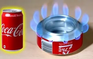 (ویدئو) خیلی ساده با قوطی نوشابه یه اجاق مسافرتی الکلی درست کن