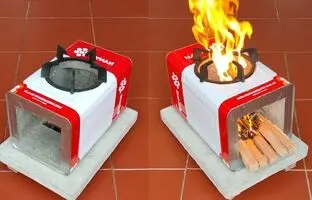 (ویدئو) با یه حلب 17 کیلیویی یک اجاق هیزمی حرفه ای درست کن