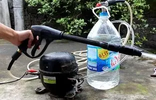 (ویدئو) با کمپرسور یخچال یه دستگاه کارواش خانگی درست کن