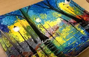 (ویدئو) آموزش نقاشی: خیلی ساده و سریع یه جنگل هزار رنگ بکش