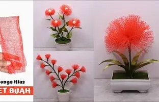 (ویدئو) با تور پلاستیکی و سیم این سه مدل گل زیبا و شیک رو درست کن