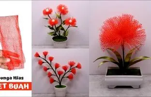 (ویدئو) با تور پلاستیکی و سیم این سه مدل گل زیبا و شیک رو درست کن