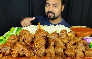 (ویدئو) خوردن 3.5 کیلوگرم چلو ماهیچه به سبک دیدنی جوان مشهور بنگلادشی