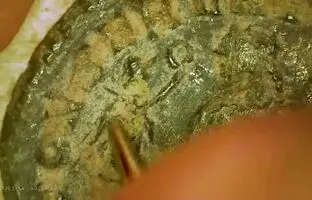 (ویدئو) مرمت و بازسازی تماشایی یک سکه رومی باستانی 1700 ساله
