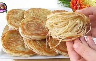 (ویدئو) طرز تهیه نان رشته ای مناسب صبحانه بدون نیاز به فر