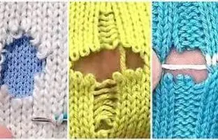 (ویدئو) سه روش خلاقانه و حرفه ای برای تعمیر سوراخ روی لباس های بافت
