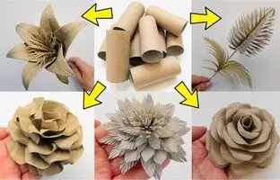 (ویدئو) 5 گل زیبایی که میتونید به سادگی با رول دستمال توالت درست کنید
