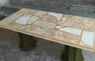 (ویدئو) این میز قهوه خوری زیبا رو خیلی ساده با سرامیک شکسته بساز